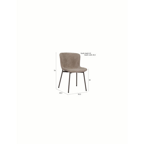 Housecraft Living Maryan Eetkamerstoelen Taupe - Set van 2