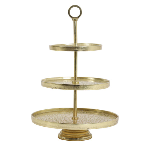 Light & Living etagere Lutek - goud - 32x32x48 cm