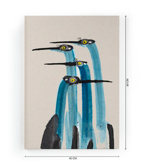 Canvas 60x40 Afdruk Kraanvogel