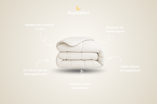 SnoozyBed - Dekbed zonder overtrek - Sand - 200x200cm