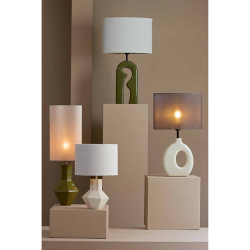 Light & Living lampenkap Boucle - wit - Ø30cm
