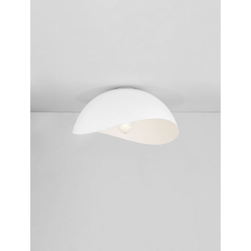 Nova Luce OPSI Plafondlamp met komvormige armatuur van 40 cm, halfverzonken, zandwit, E27 fitting, 1x12W