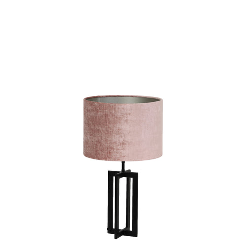 Light & Living tafellamp Mace/Gemstone - zwart, roze - 30x30x56cm - vtwonen shop