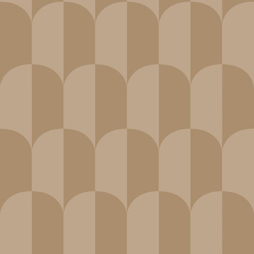 ESTAhome behang art deco bogen donker beige - 50 x 900 cm - 131233 - vtwonen shop