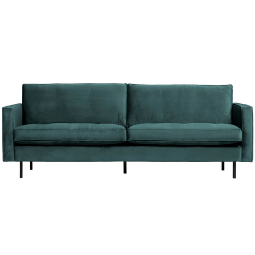 BePureHome classic 2,5-zits bank Rodeo - Velvet - Teal - 83x230x88 - vtwonen shop