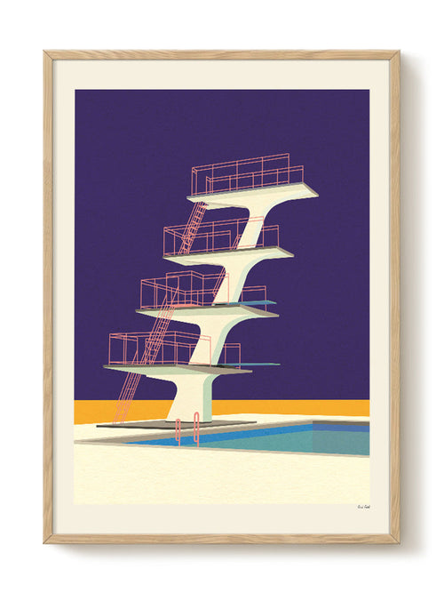 Rosi Feist - Diving Tower - PSTR studio Kunst Poster - vtwonen shop