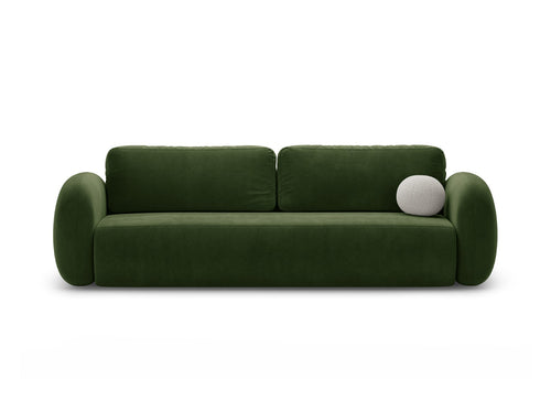 Cosmopolitan Design Slaapbank met opbergdoos Tonale 3-zits, flueel legergroen - 105x262x88cm