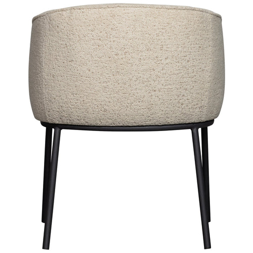 WOOOD eetkamerstoelen Leon - Bouclé - Naturel - Set van 6