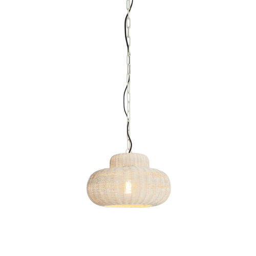 Light & Living hanglamp Piedra - wit - Ø35cm