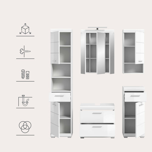 Furnilux Scout Badkamercombinatie - 164cm x 191cm x 34-37cm - vtwonen shop