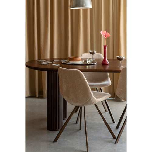 Dutchbone Franky Eetkamerstoelen Beige - Set van 2