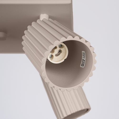 Sollux Lighting Plafondlamp KARBON 4 taupe - 25x25x16,5cm