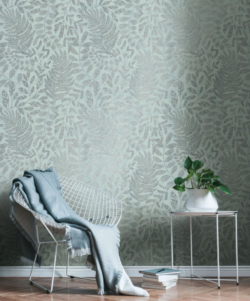 A.S. Création behang bloemen blauw en zilver - 53 cm x 10.05 m - AS-388301 - vtwonen shop