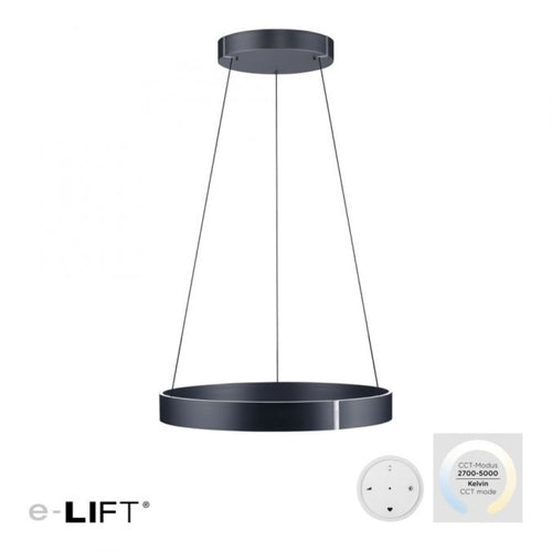 Neuhaus PURE hanglamp E-Clipse - 2 lichts - 70  x 350   cm - antraciet - vtwonen shop