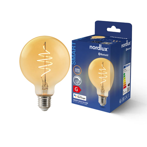 Nordlux Smart LED filament | G95 | E27 fitting | Goud Deco Spiral