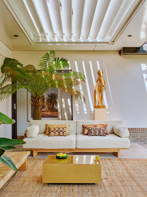 HKLIVING bank outdoor – teak – natural