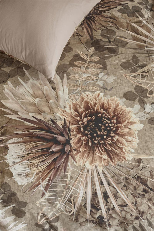 Rivièra Maison - Protea dekbedovertrek - Tweepersoons - 200x200/220 cm - Zand - vtwonen shop