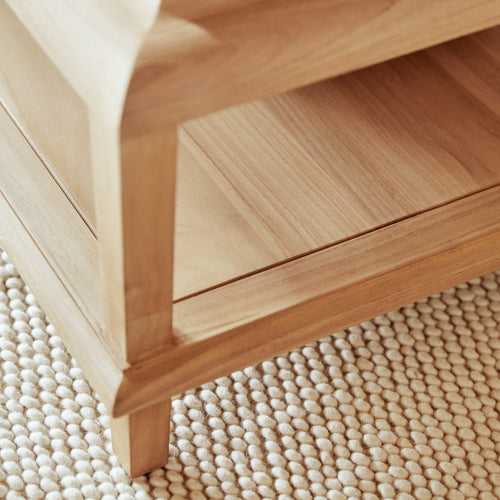 Tikamoon Rechthoekige salontafel van massief teak - Naturel