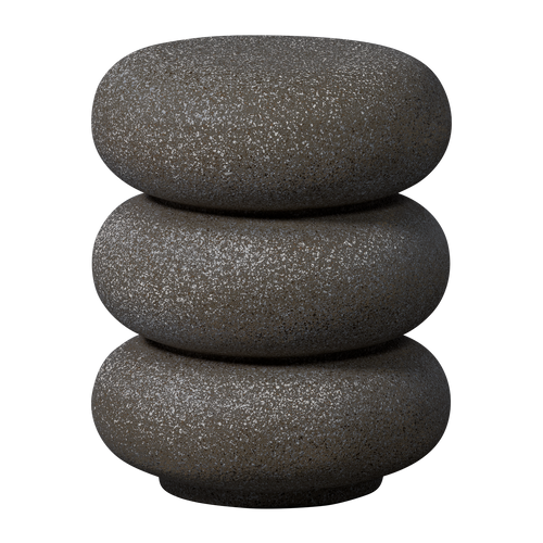 WOOOD bijzettafel met spikkels Laurel - Magnesium - Zwart - 50x40x40 - vtwonen shop