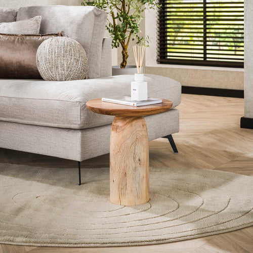 Giga Meubel Bijzettafel River Solid L - Naturel Hout - 40x40x45cm - vtwonen shop