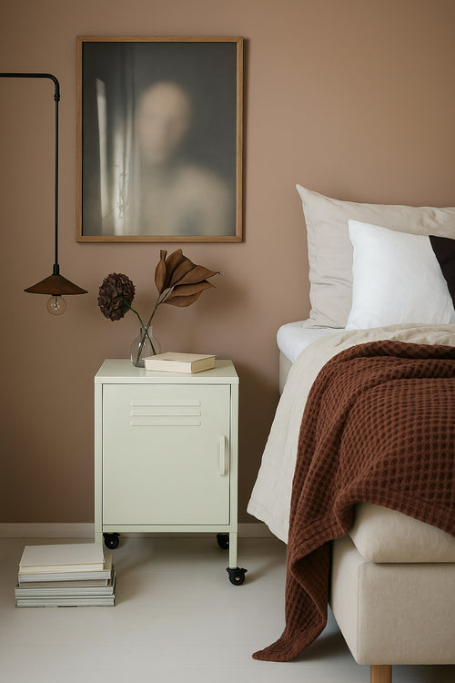 MaximaVida metalen lockerkastje Finn met wieltjes 52 x 40 x 67 cm ivoor - vtwonen shop