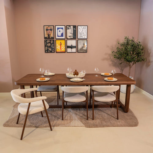 DÉJA Living Eettafel Loja - Rechthoek Donkerbruin Mangohout - 200x90x76cm