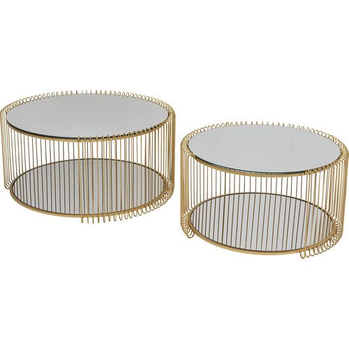 Kare Design Salontafel Wire Double messing (2/Set)