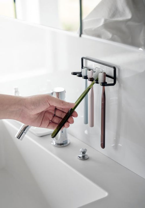 Yamazaki Zelfklevende Tandenborstelhouder - Tower - Zwart - vtwonen shop