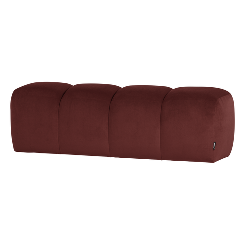 WOOOD eetbank 164 cm Mojo - Velvet - Kastanjebruin - 49x164x45