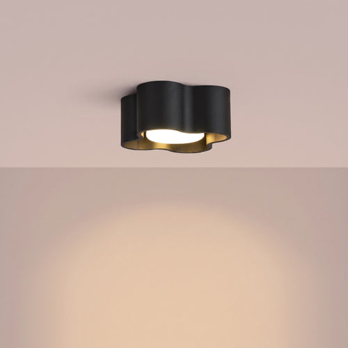 Sollux Lighting Plafondlamp OVIO 1 zwart Gx53 - 12x12x6cm