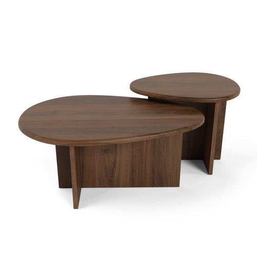 Sia Home - SALONTAFELS CEDRA - Multiplex - Walnoot - 75cm