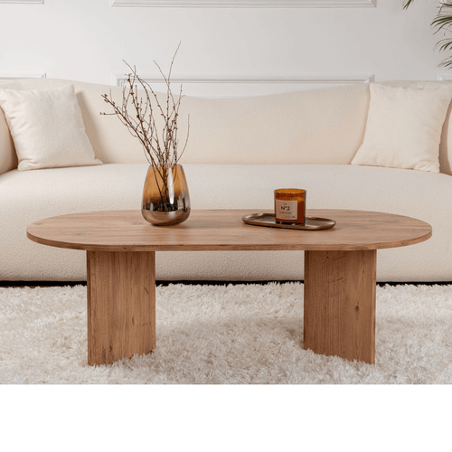 Calicosy - IRIS Ovale salontafel L119 cm - Kasjmier - 60x119x39,8 cm