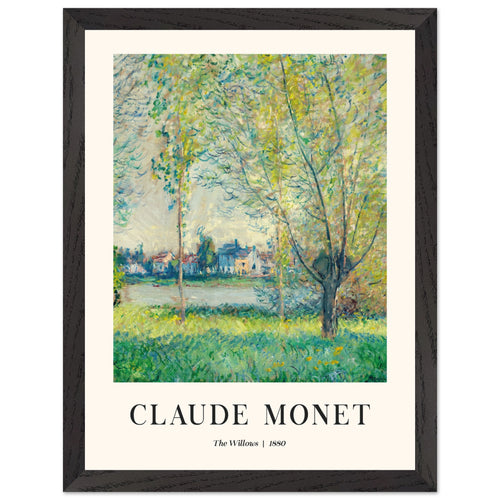 Artfulprints Poster met Lijst Claude Monet - The willows   - 30x40 cm - Groen