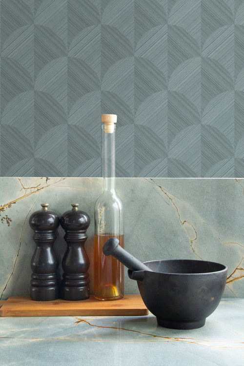 Origin Wallcoverings behang 3D-motief vergrijsd blauw - 50 x 900 cm - 347990 - vtwonen shop