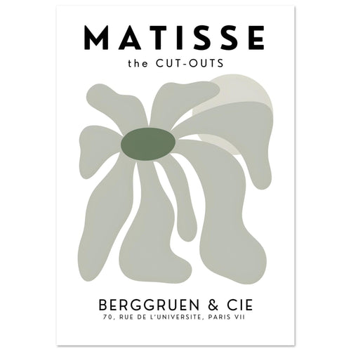 Artfulprints Poster met Lijst Matisse – Floral dream   - A4 21x29.7 cm - Grijs