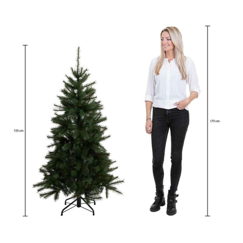 Triumph Tree Bristlecone Kerstboom - Kunstboom met Natuurlijke Uitstraling - Kerstversiering voor Binnen - Ruim Formaat met 438 Takken - H155 x Ø99 cm