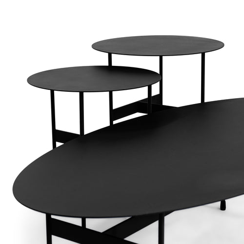 Spinder Design salontafel Mira Oval - Zwart - vtwonen shop