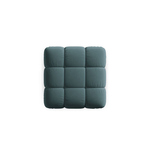 Cosmopolitan Design - Poef Cortina flueel turkoois - 94x94x43cm
