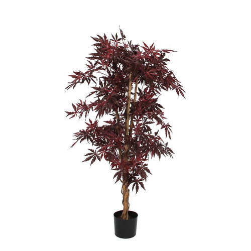 Mica Decorations Esdoorn Kunstplant - H140 x Ø80 cm - rood