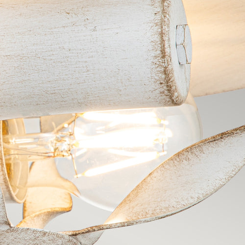 Elstead Quoizel Bradbury Semi Flush Plafondlamp Antiek Wit