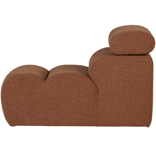 WOOOD 1-zits element bank Novi - Polyester - Terra - 86x82x113