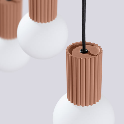 Sollux Lighting Hanglamp HALO 3L mokka - 40x6x120cm