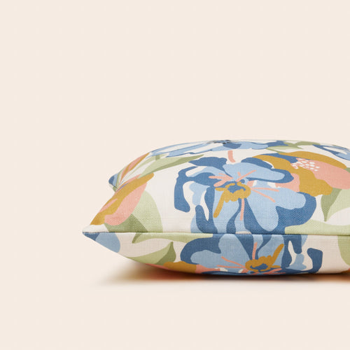 Madura Kussenovertrek Adelise ecru en blauwachtig 40x40 cm