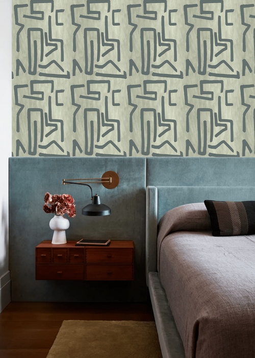 Catchii Behang Retro Lines Green