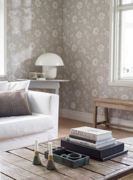 Borastapeter behang bloemen beige - 53 cm x 10.05 m - 660411 - vtwonen shop