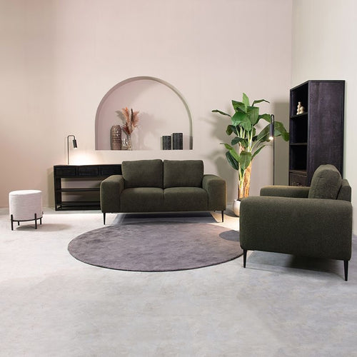 LABEL51 2-Zits Bank Ferraro - Donkergroen Bouclé - 172x88x85cm - vtwonen shop