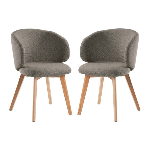 Calicosy - Stoelen set van 2 SOLÈNE - beige 60x55x79 cm
