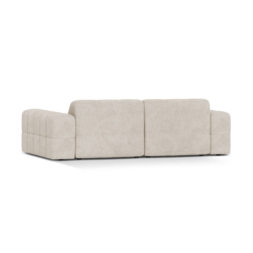 Cosmopolitan Design - Bank Chicago 3-zits, chenille lichtbeige - 102x212x78cm