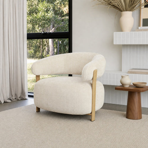 DÉJA Living Fauteuil Kalmar - Beige/Naturel Stof - 76x71x70cm