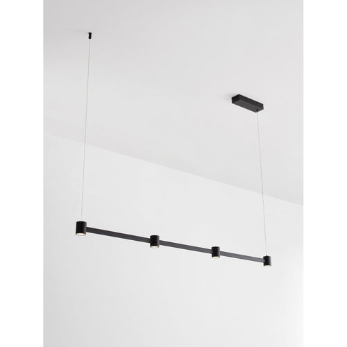 Nova Luce PUIZE Hanglamp voor aan het plafond, Sandy Black Triac dimbare LED 24W 2316lm 3000K